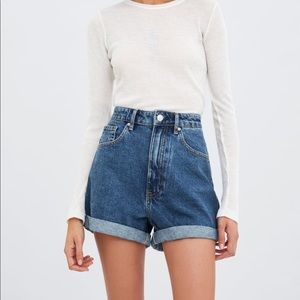 Zara denim mom shorts